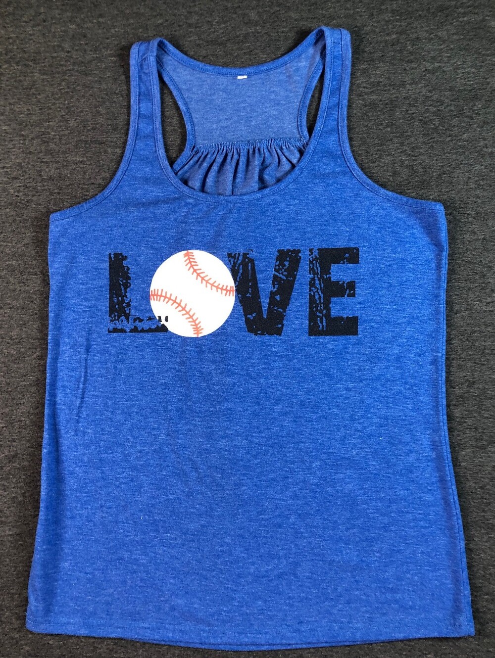 Women's Blue 'LOVE' Baseball Tank Top. Size S Super cute!